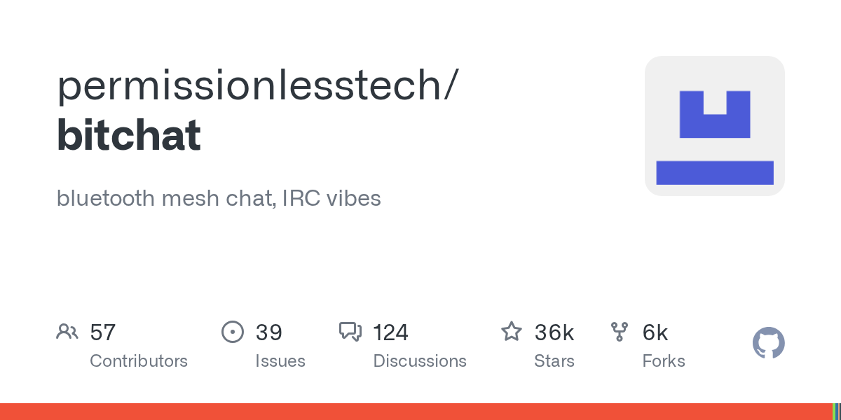 Bitchat auf GitHub – Repository-Karte