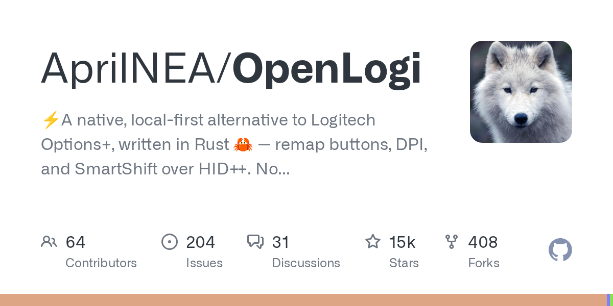 Featured image of post OpenLogi: Native Alternative zu Logitech Options+ ohne Konto und Telemetrie