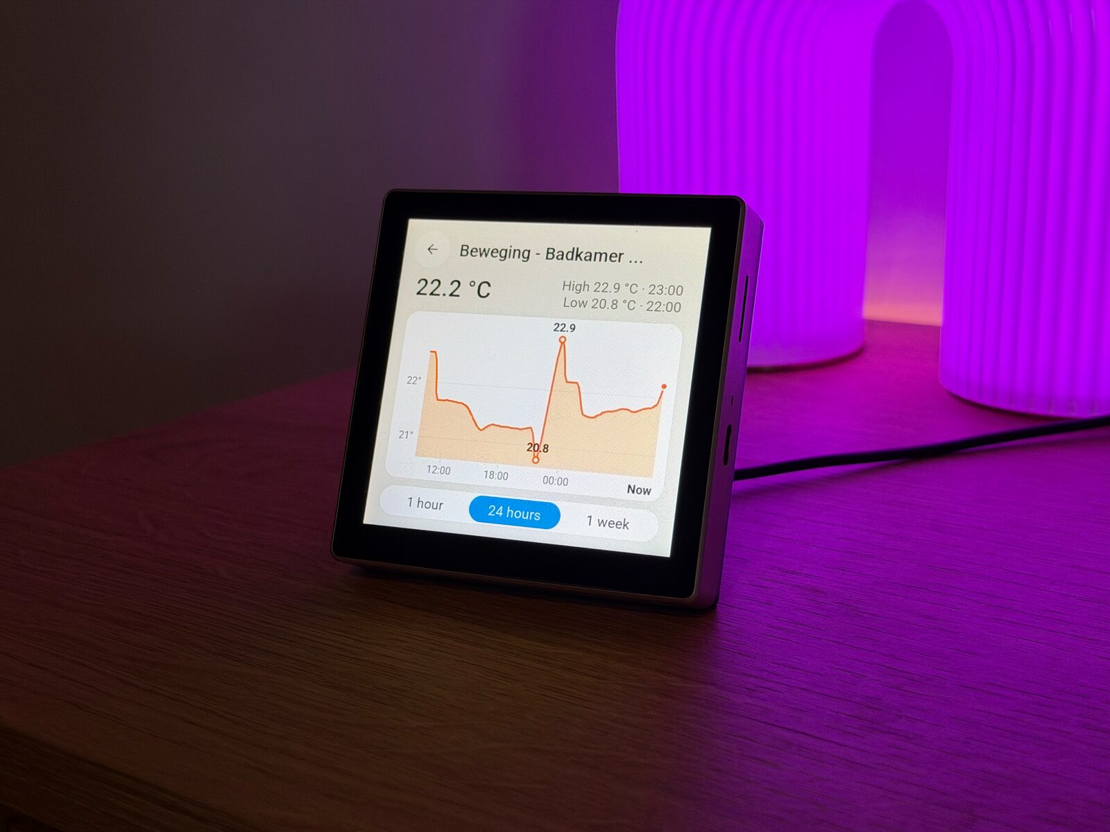 Verlaufsansicht auf einem Guition-Touchdisplay